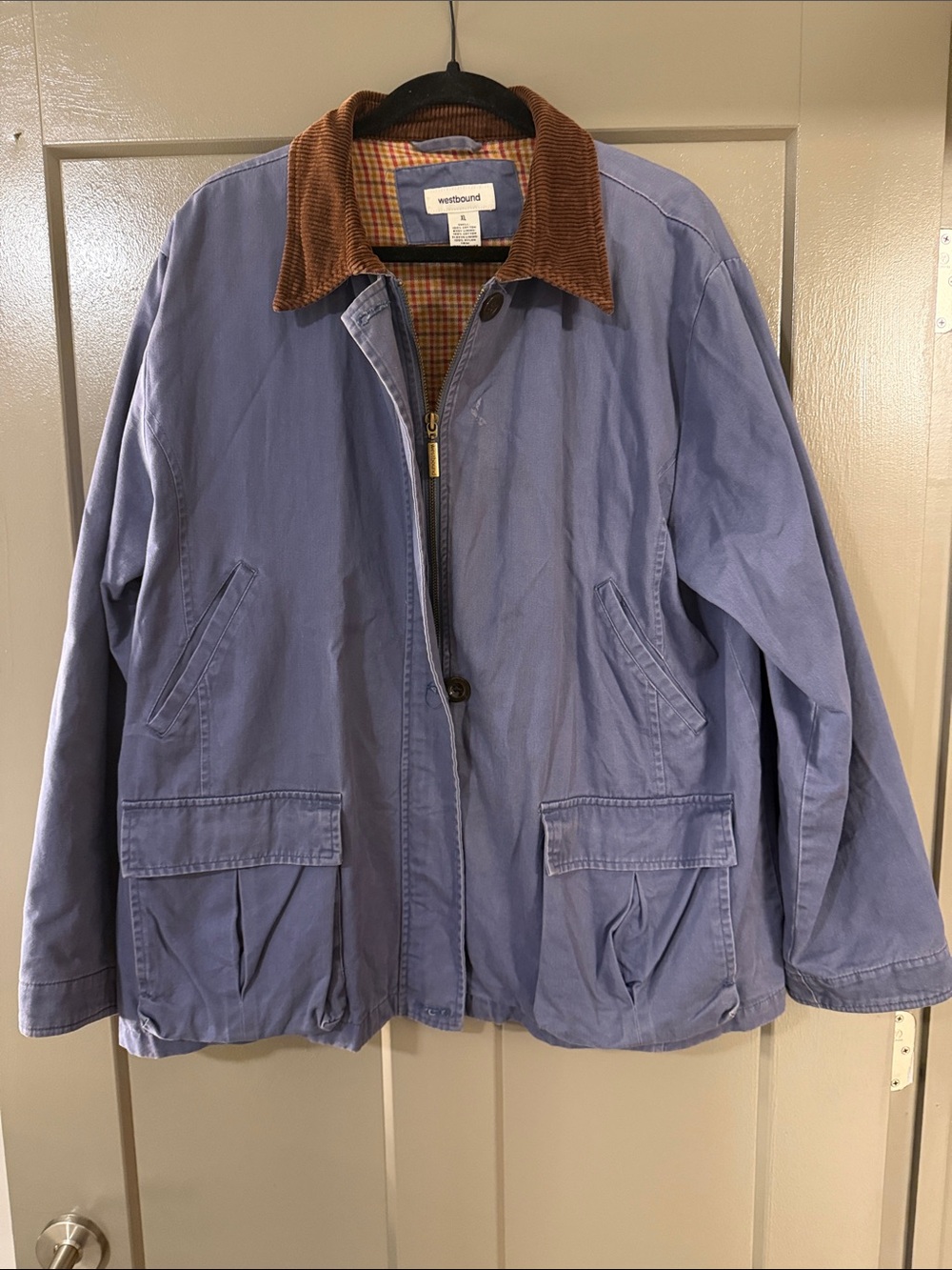 Westbound unisex Barn Jacket with Brown Corduroy Collar